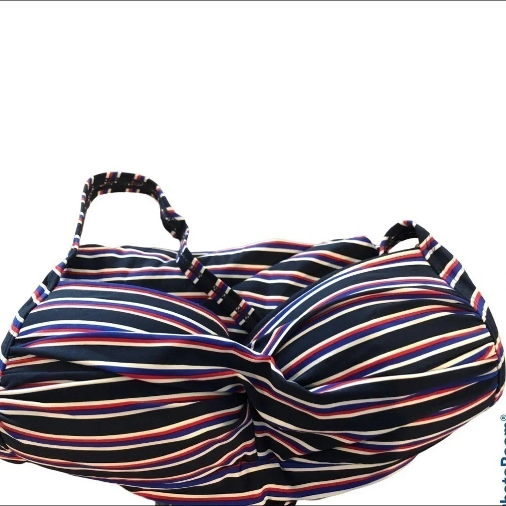 NIP Tuck Bond Eye Tummy Tuck Slimming Swimsuit Size 6 Multi Fit Cup Striped
